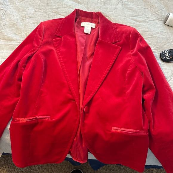 Marshall Jackets & Blazers - Marshall Red Velvet Women's Blazer